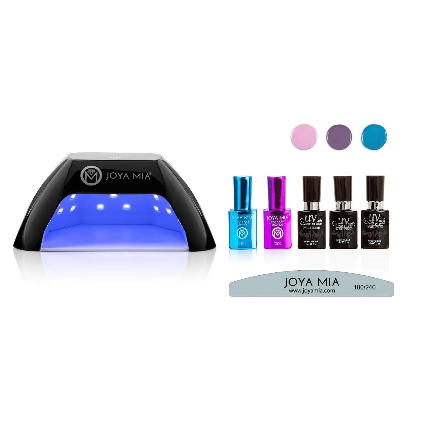 Joya Mia Gel Polish Starter 7-Piece Kit with LED Lamp and 3 Colors