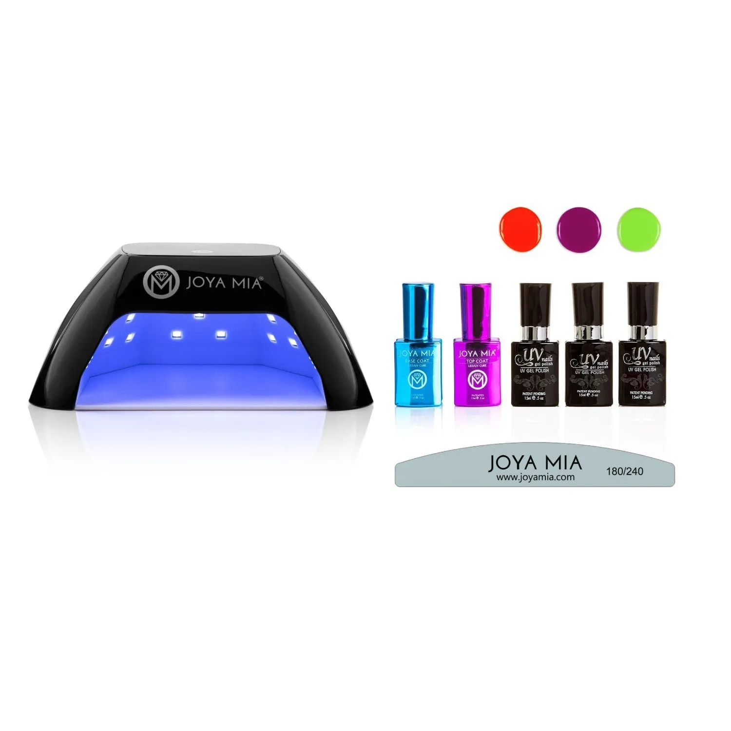 Joya Mia Gel Polish Starter 7-Piece Kit with LED Lamp and 3 Colors