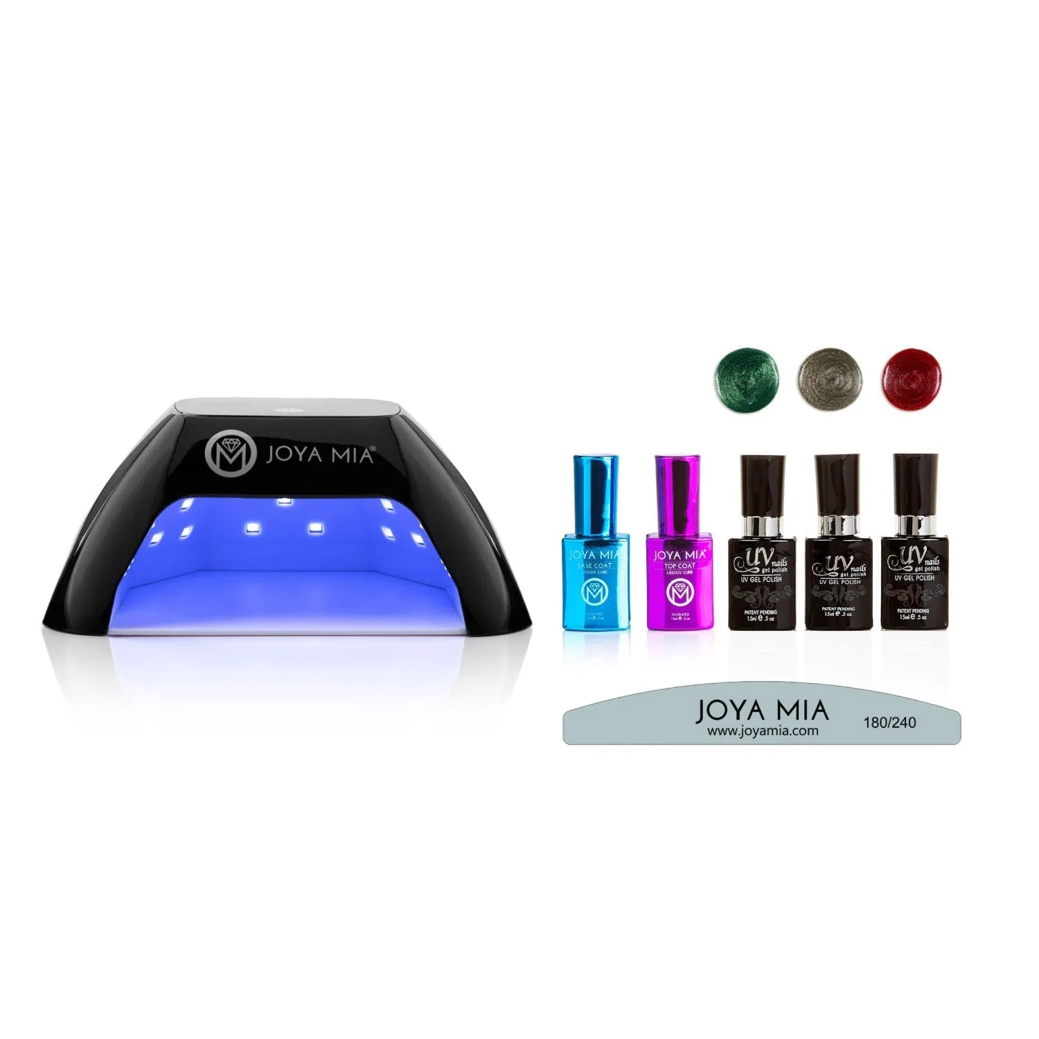 Joya Mia Gel Polish Starter 7-Piece Kit with LED Lamp and 3 Colors