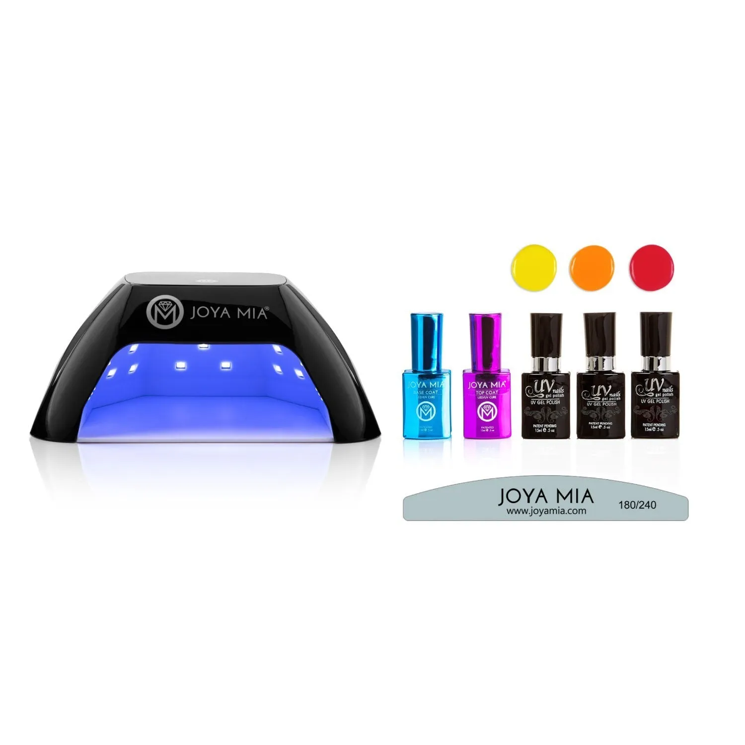 Joya Mia Gel Polish Starter 7-Piece Kit with LED Lamp and 3 Colors