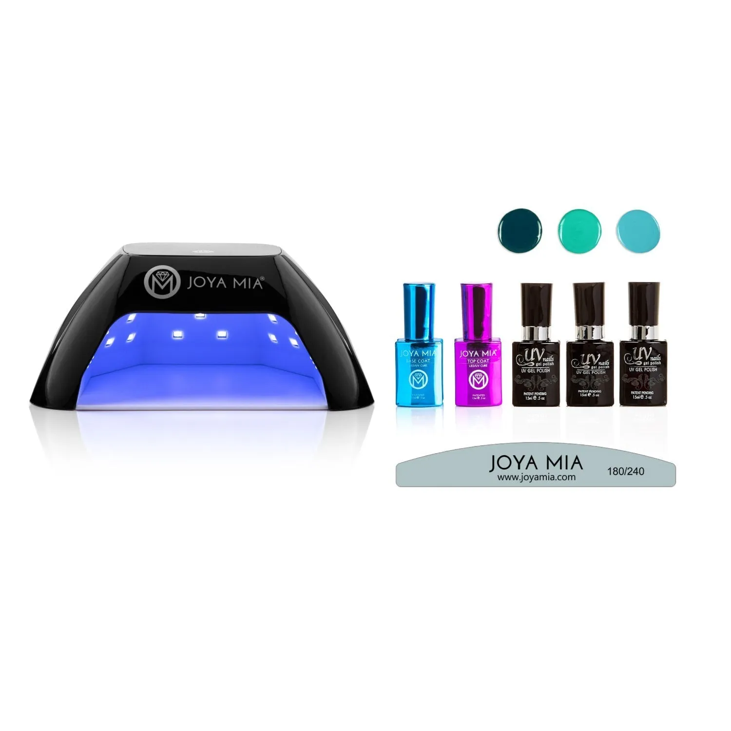 Joya Mia Gel Polish Starter 7-Piece Kit with LED Lamp and 3 Colors