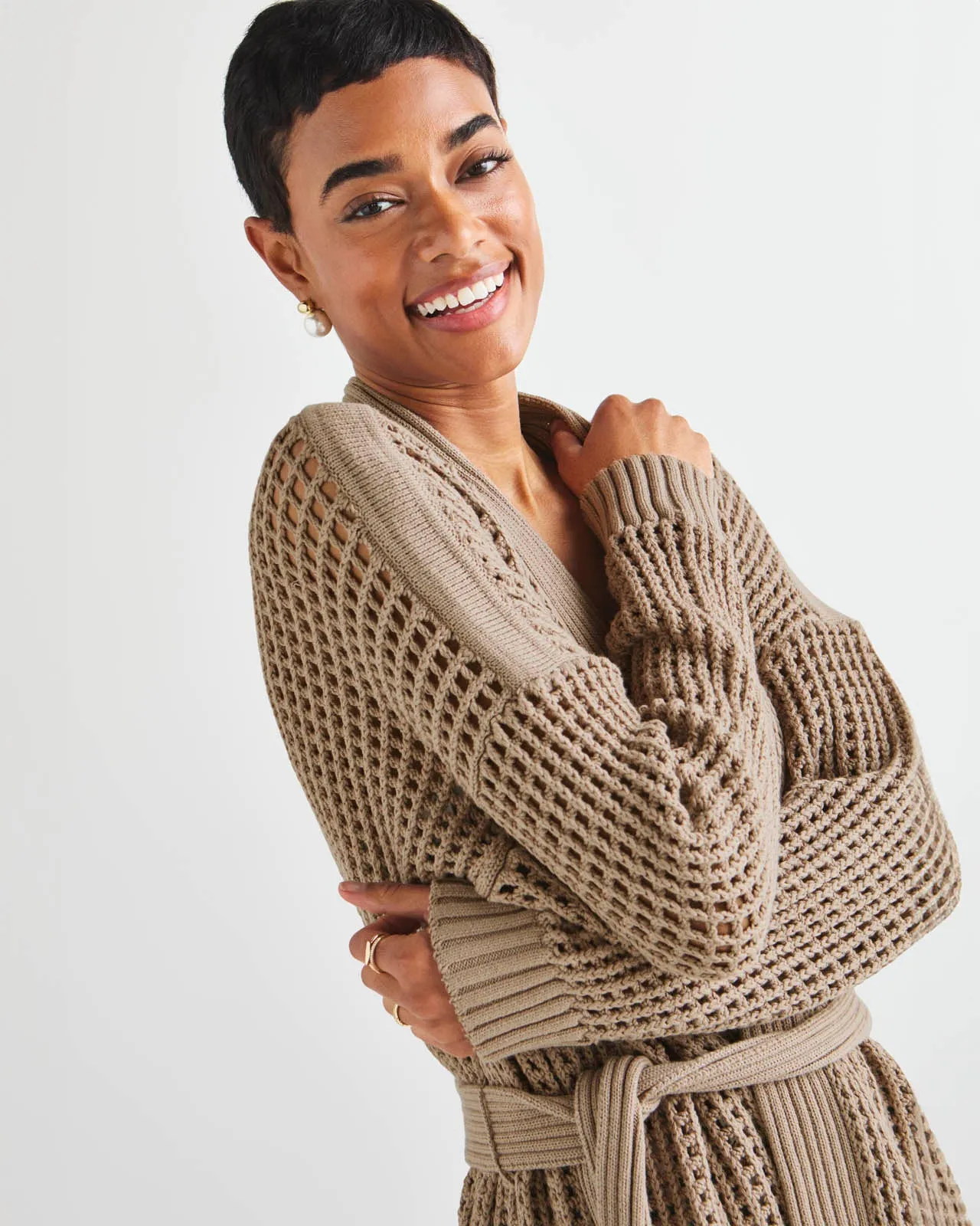 Joyce Open Knit Cardigan