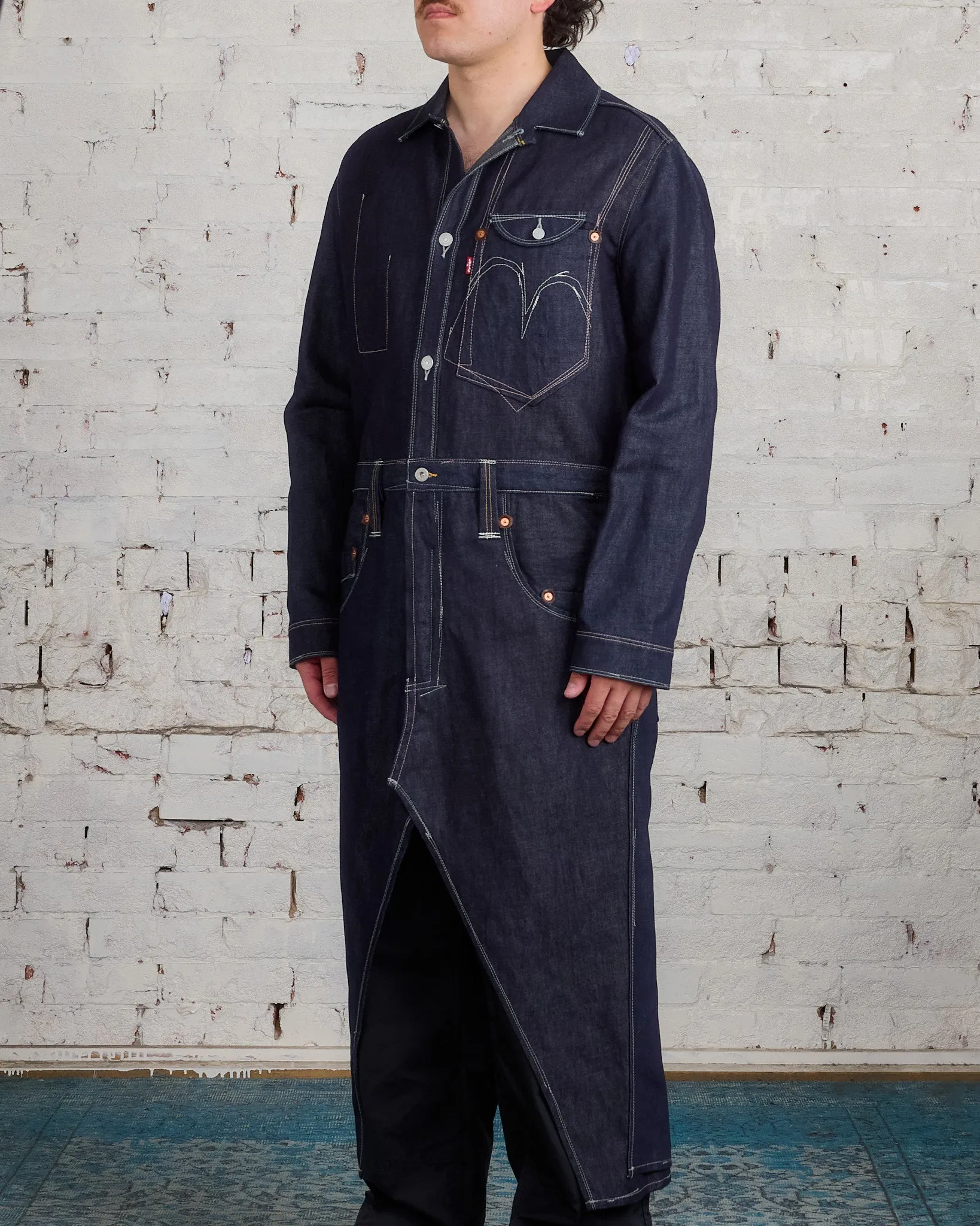 Junya Watanabe MAN Levi's Combination Long Coat Indigo