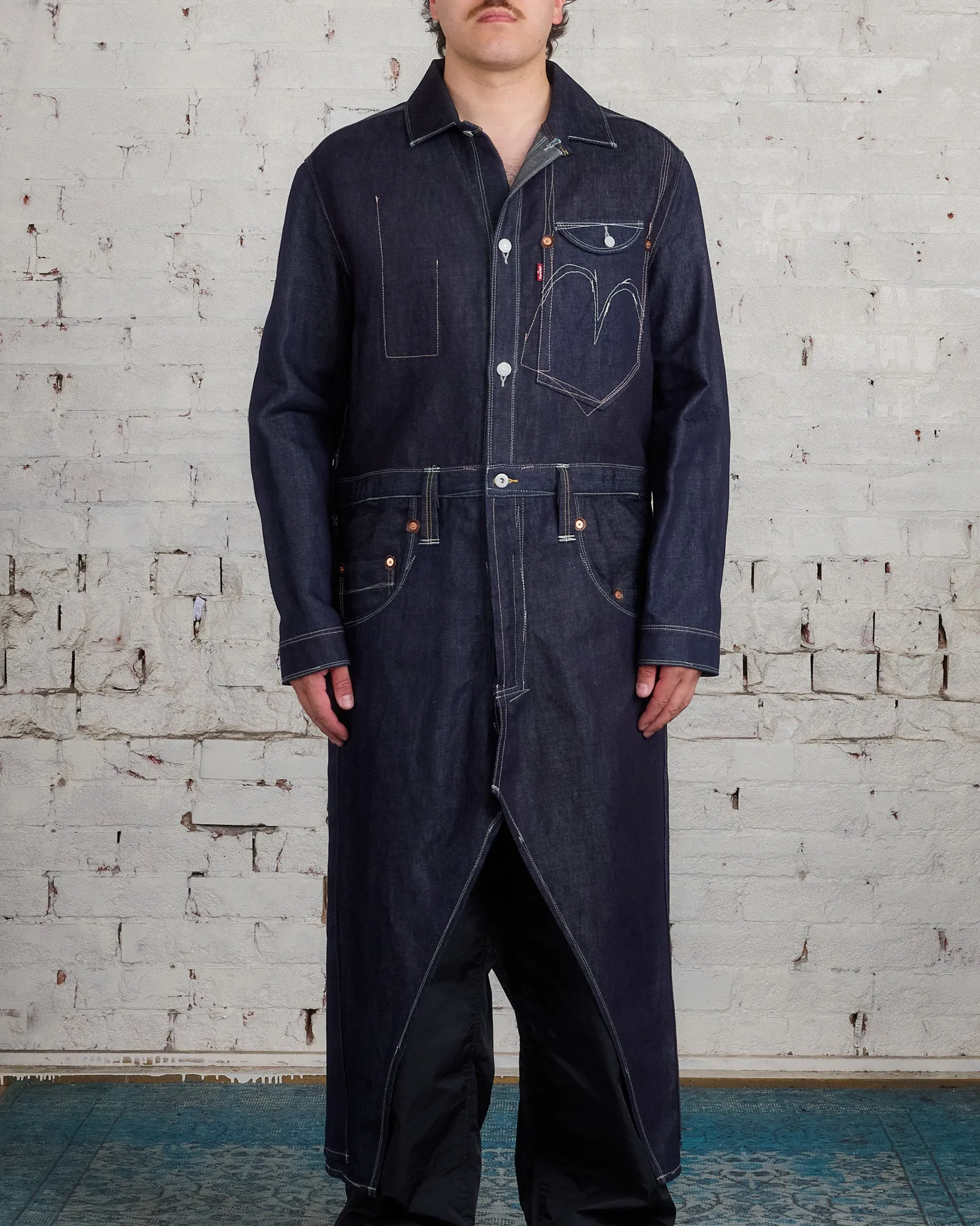 Junya Watanabe MAN Levi's Combination Long Coat Indigo