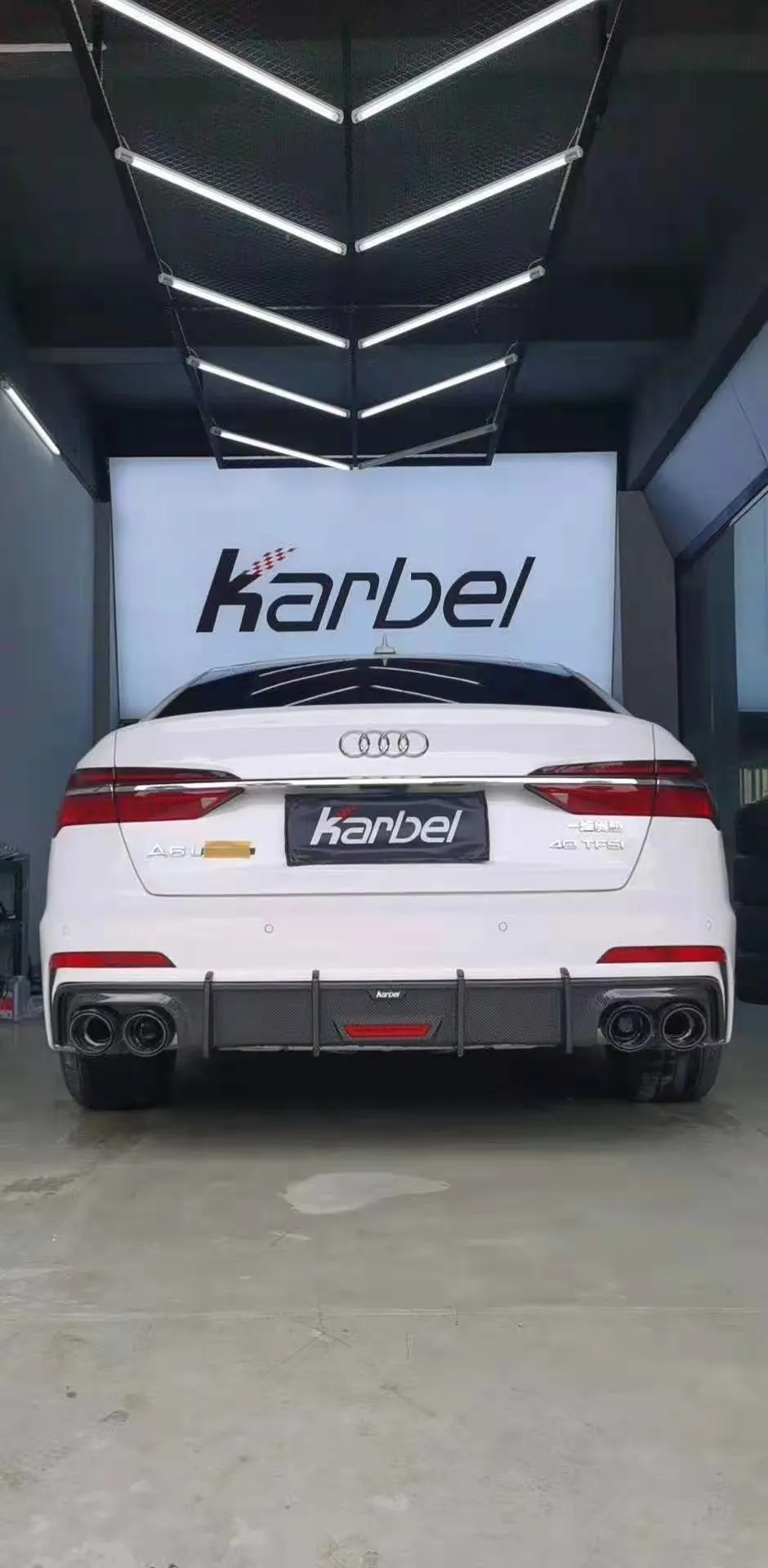 Karbel Carbon Dry Carbon Fiber Rear Diffuser for Audi S6 & A6 S-Line & A6 Avant 2019-ON C8