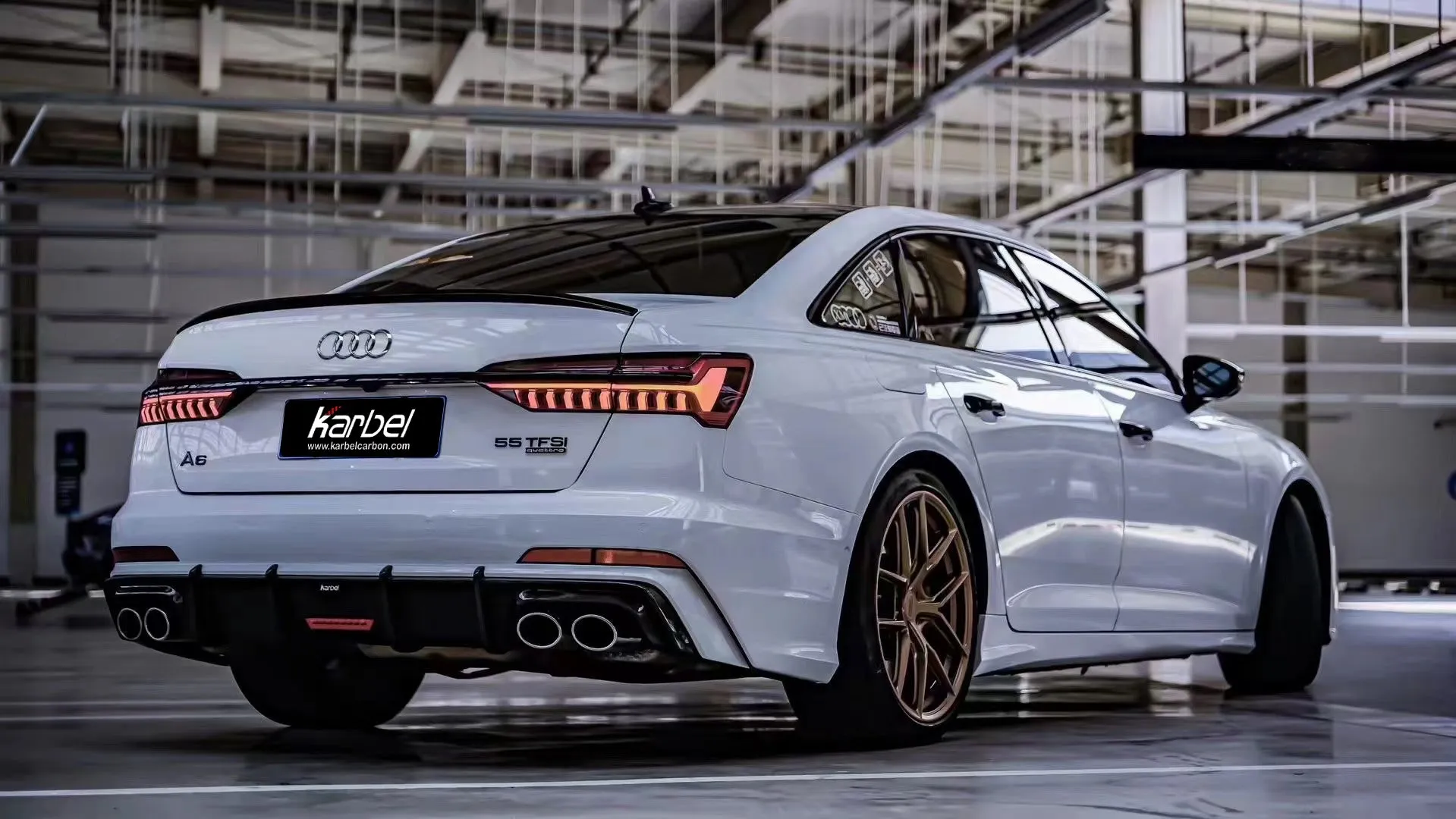 Karbel Carbon Dry Carbon Fiber Rear Diffuser for Audi S6 & A6 S-Line & A6 Avant 2019-ON C8