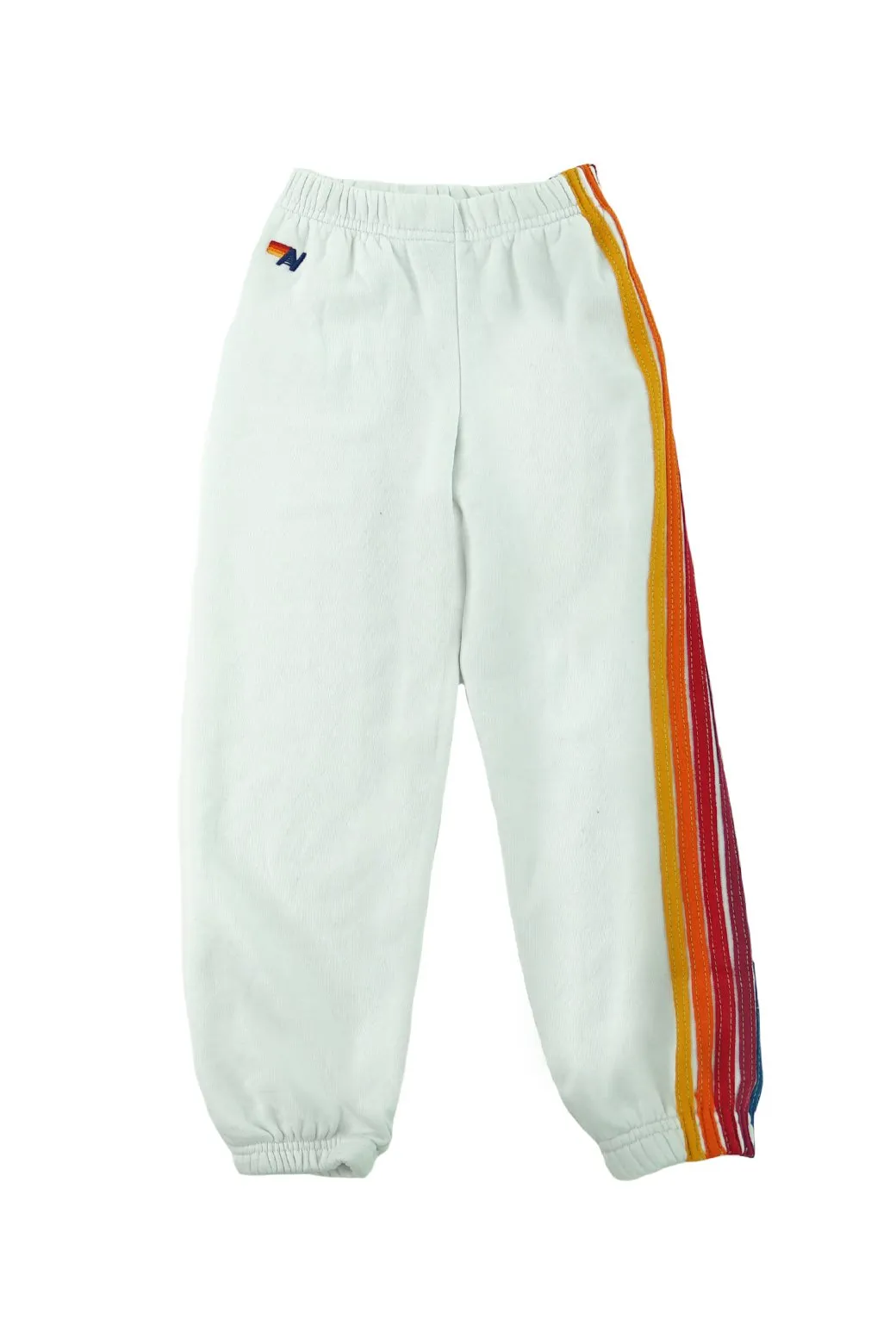 KID'S 5 STRIPE SWEATPANTS - WHITE