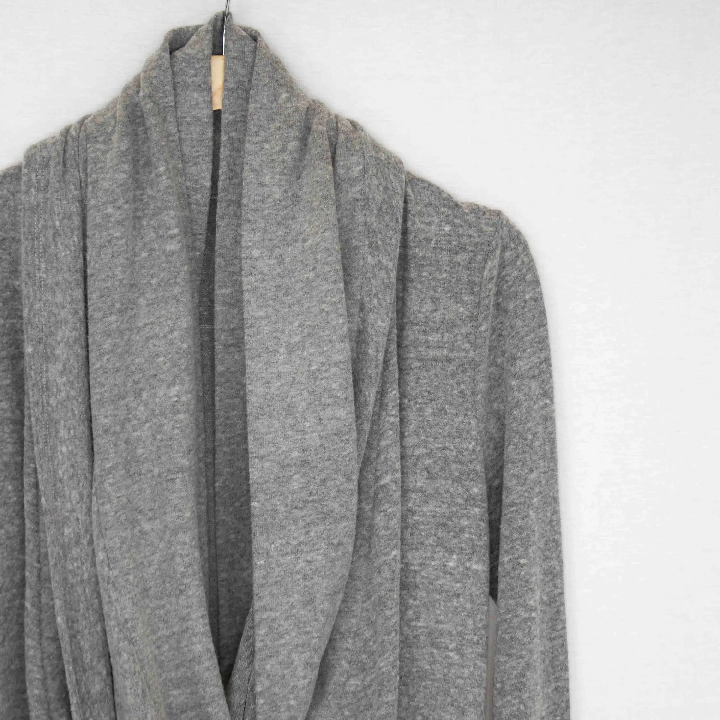 Knot-Front Long Sleeve Open Cardigan