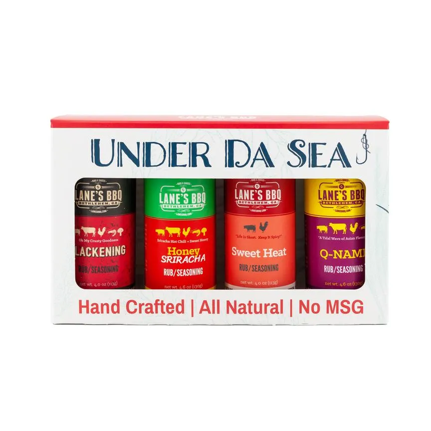 Lanes Small 4 Rub Gift Pack - Seafood Themed