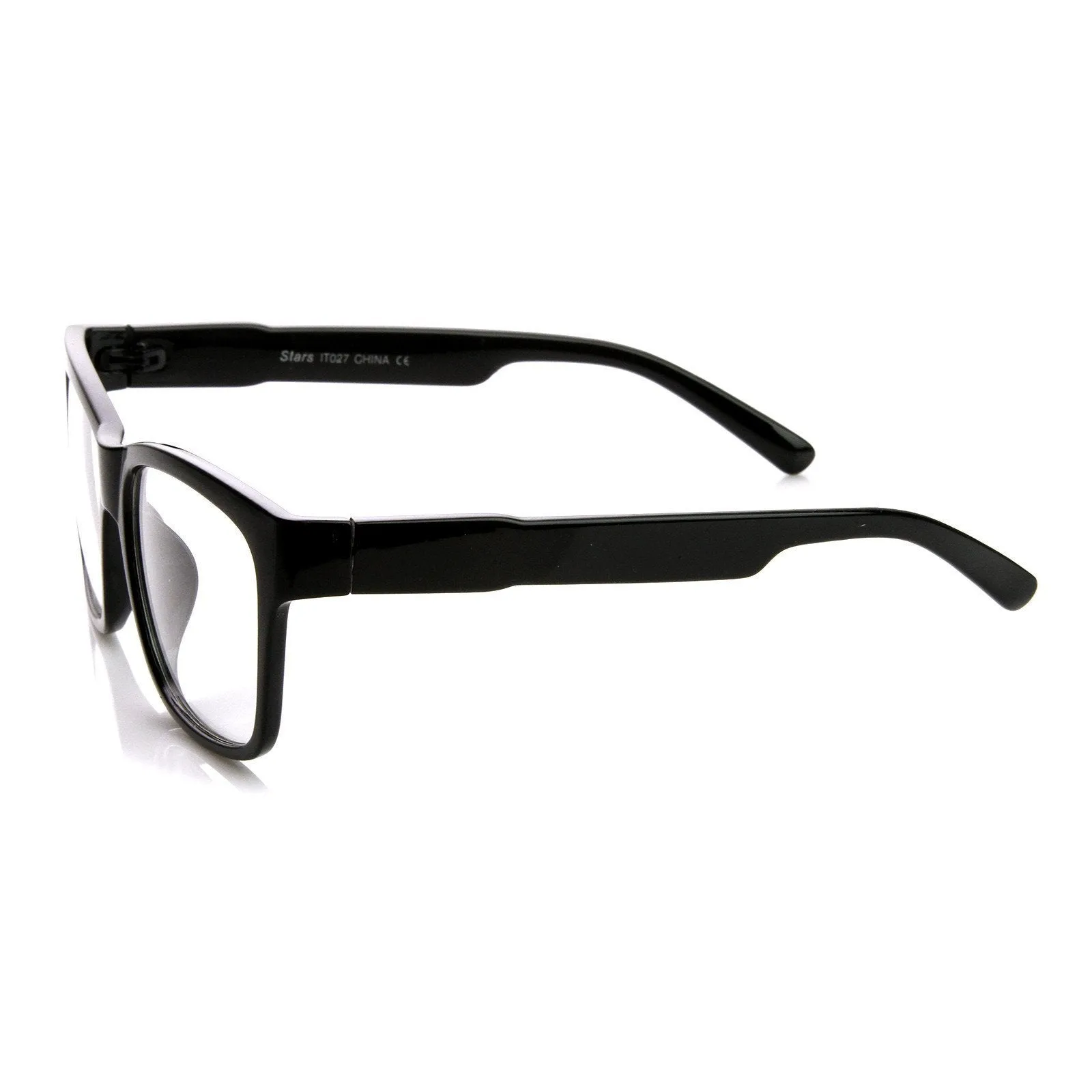 Large Retro Clear Lens Nerd Hipster Horned Rim Glasses