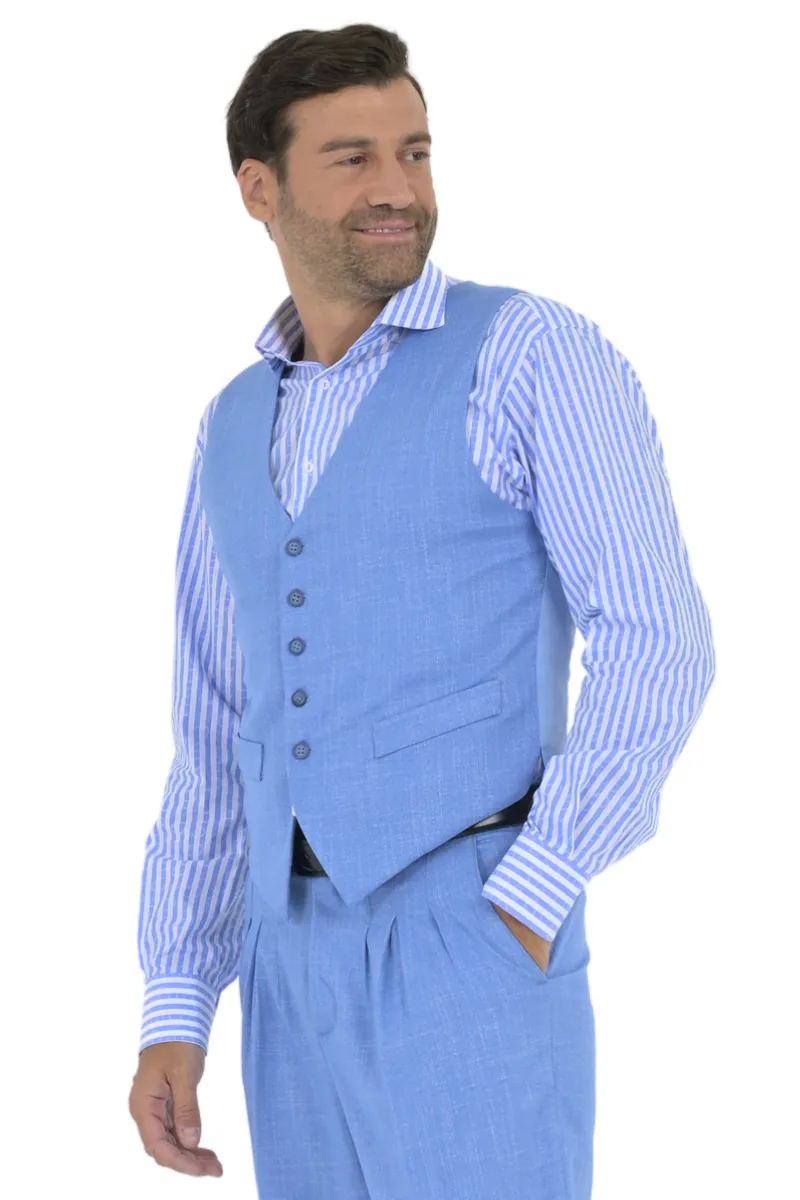 Light Blue Men's Tango Vest