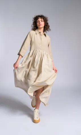 Linen Baby Doll Shirt Dress