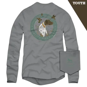 L/S Youth Pointer Hunting Quail T-Shirt Hurricane