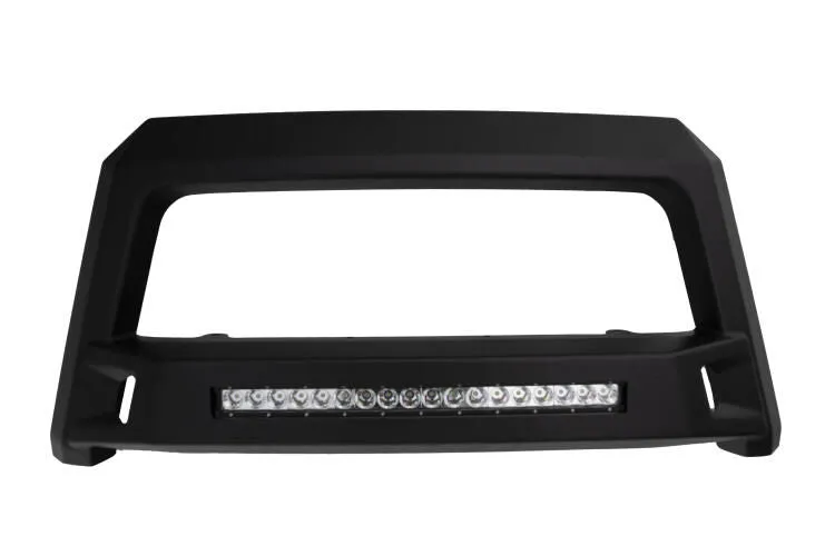 Lund 86521205 - Revolution Black Steel Bull Bar with Integrated LED Light Bar and without skid plate for Ram 2500 11-18