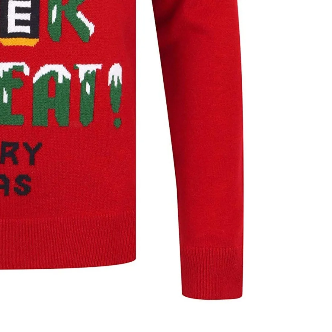 Mens Novelty Christmas Jumper Xmas Eat Sleep Beer Repeat