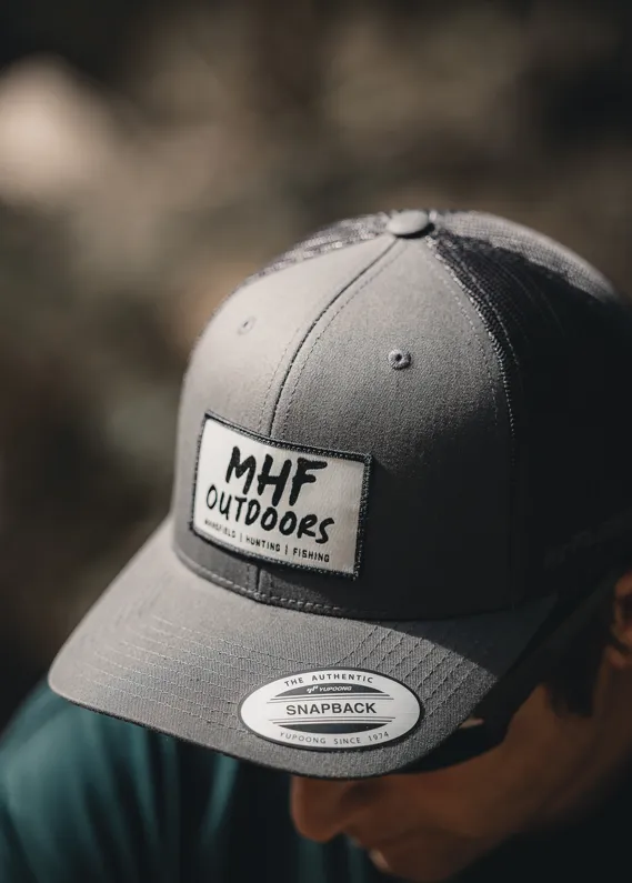 MHF Outdoors Grey Patch Trucker Cap