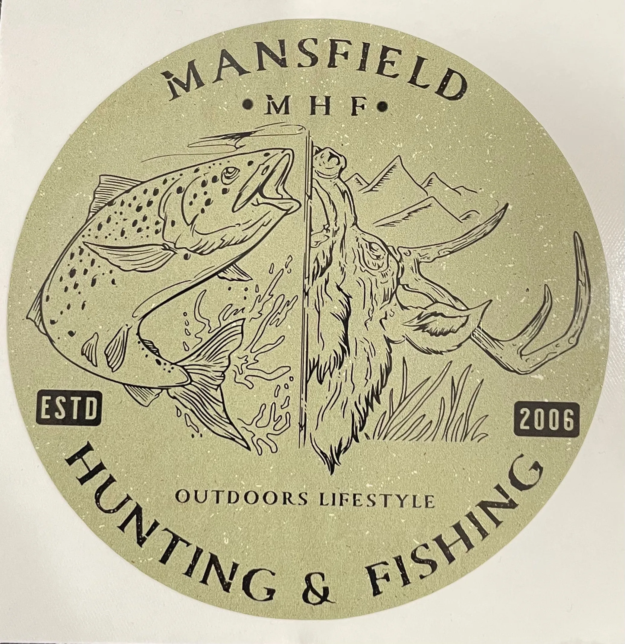 MHF Outdoors Sticker - 100mm