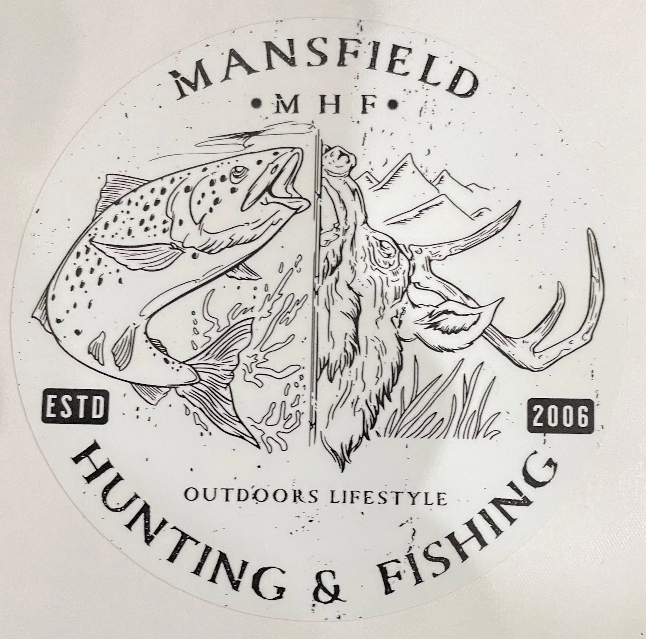 MHF Outdoors Sticker - 100mm