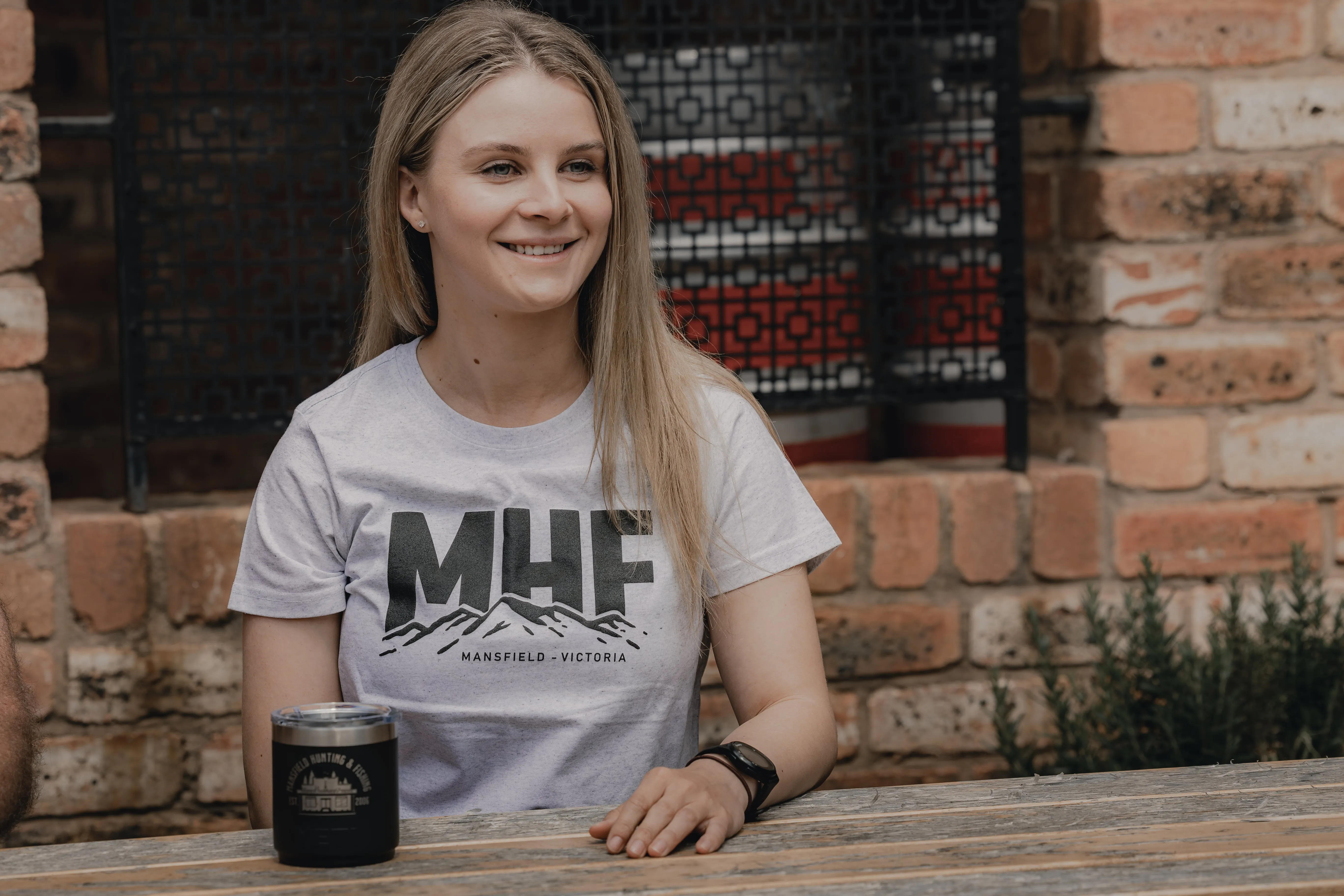 MHF Womens Mountain Tee - White Marle