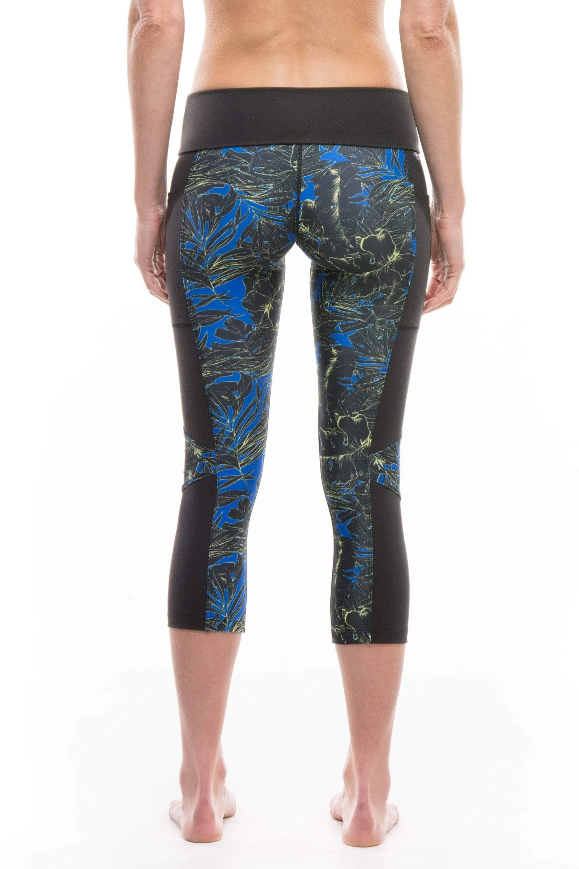 Midnight Jungle | Keala High Waist Capri