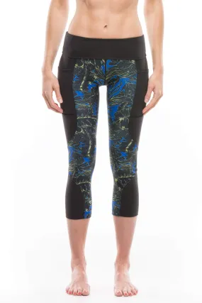 Midnight Jungle | Keala High Waist Capri