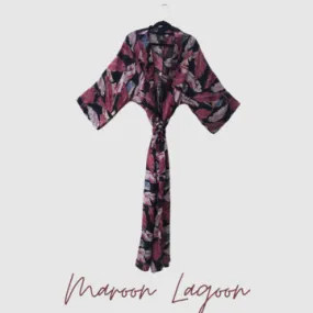 MIES KIMONO - MAROON LAGOON