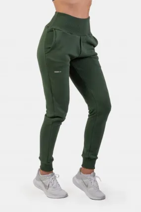 Nebbia High Waist Loose Fit Sweatpants Feeling Good 409 - Dark Green