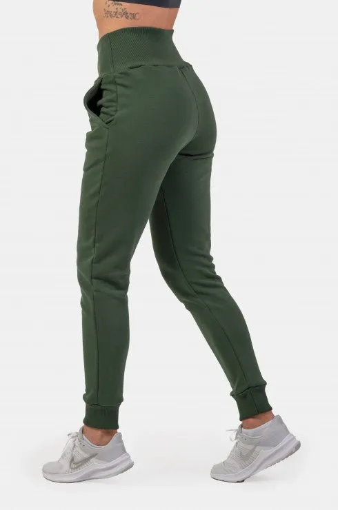 Nebbia High Waist Loose Fit Sweatpants Feeling Good 409 - Dark Green