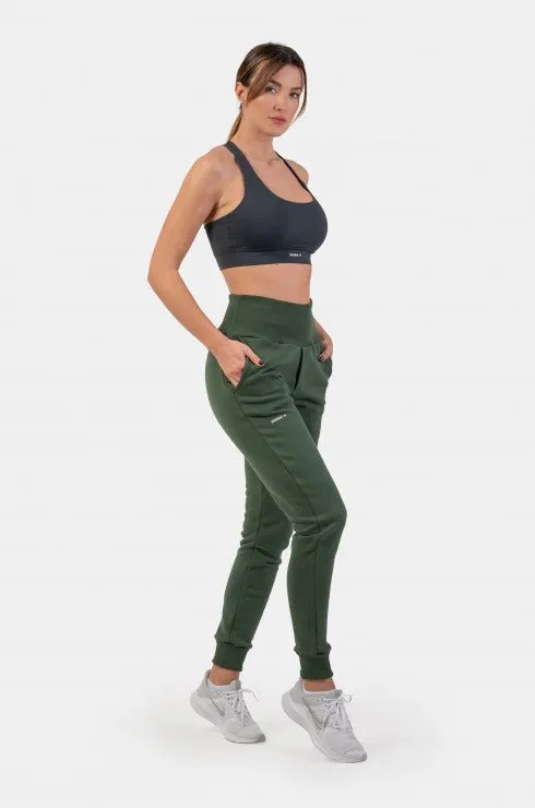 Nebbia High Waist Loose Fit Sweatpants Feeling Good 409 - Dark Green