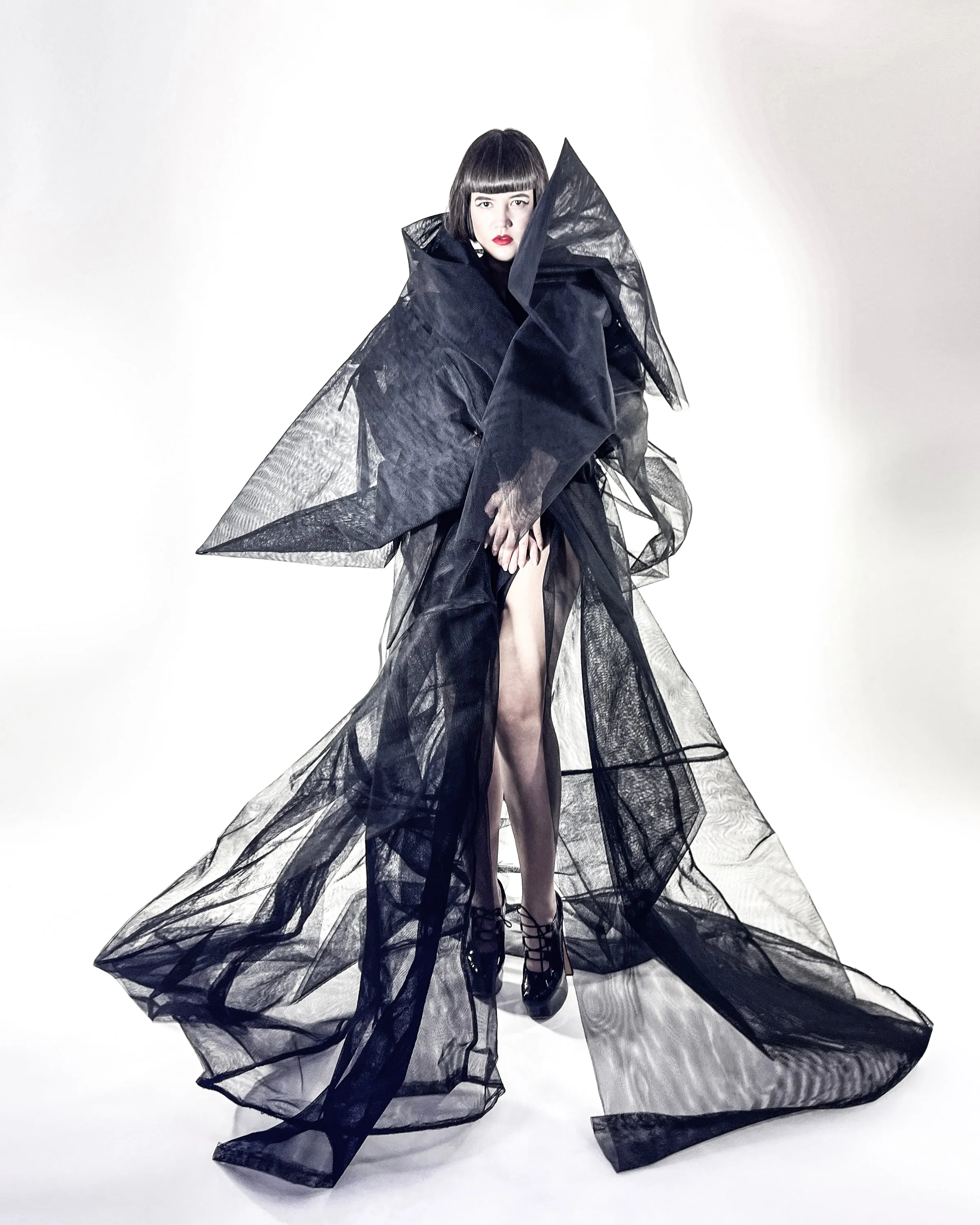 Net Opera Star Coat Dress Jivomir Domoustchiev