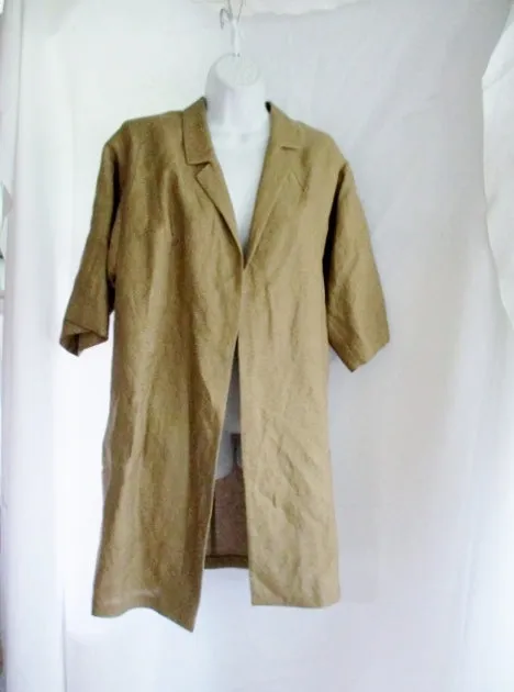 New DRIES VAN NOTEN Belted Trench Long jacket coat S GOLD Womens