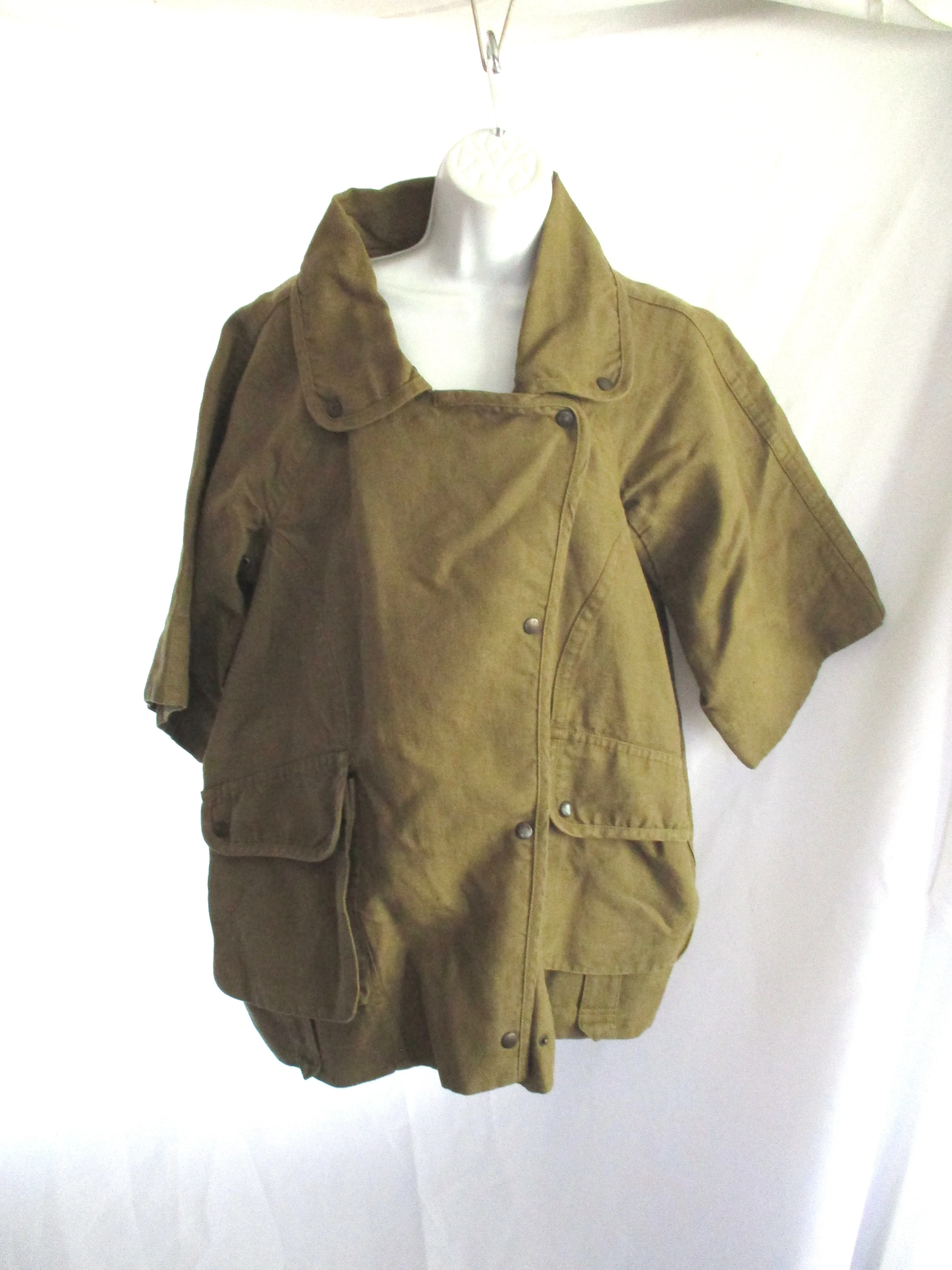 NEW ISABEL MARANT 1501 Linen Cotton jacket coat 38 GREEN Belt OLIVE KHAKI