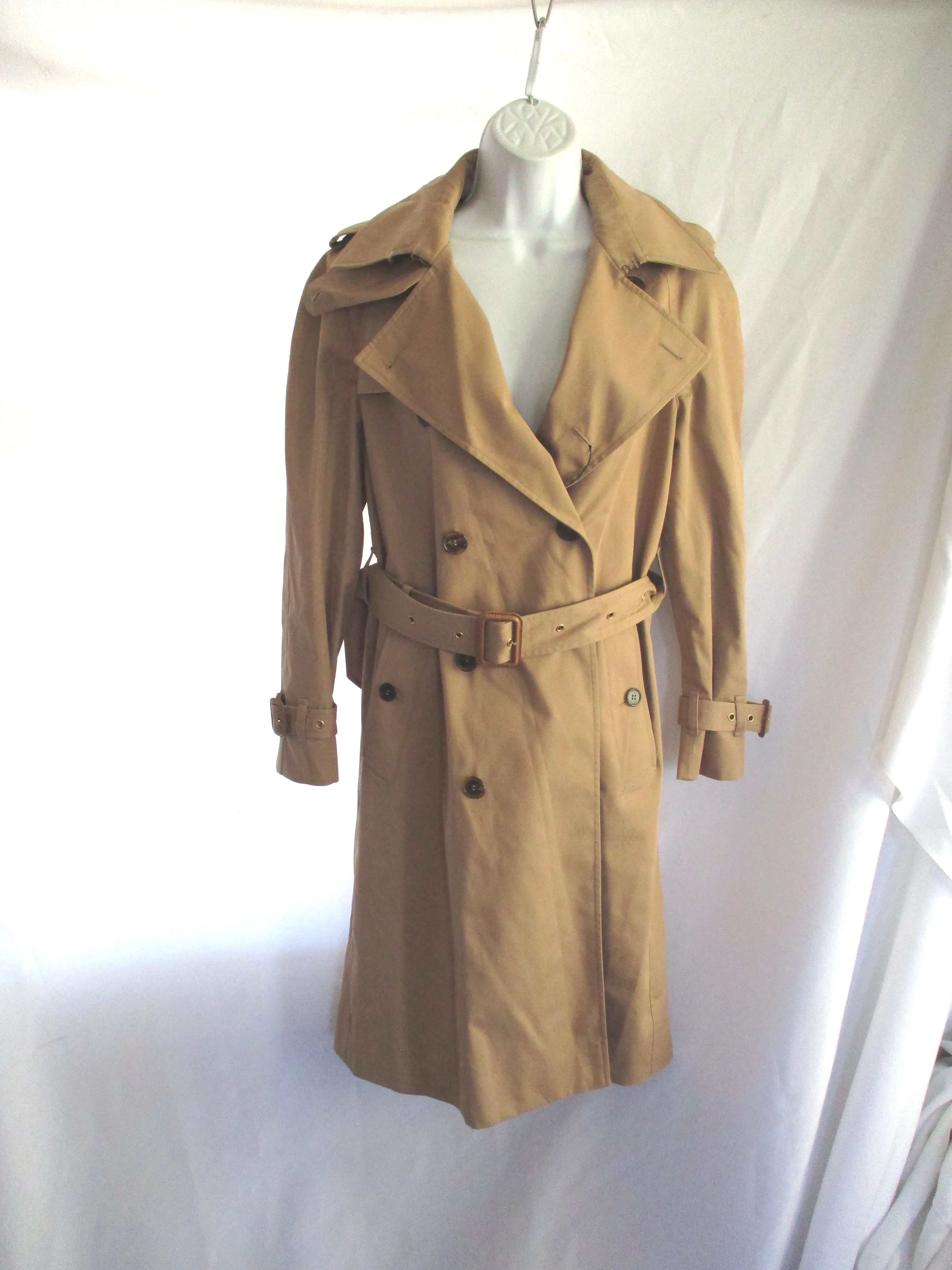 NEW NWT SAINT LAURENT PARIS YSL GABERDINE trench jacket coat 36 BROWN