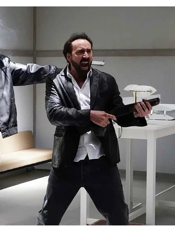 Nicolas Cage Leather Blazer