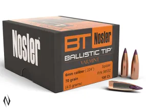 Nosler 243 70gr Ballistic Tip Projectiles - 100pk