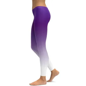 Ombre Purple to White Leggings