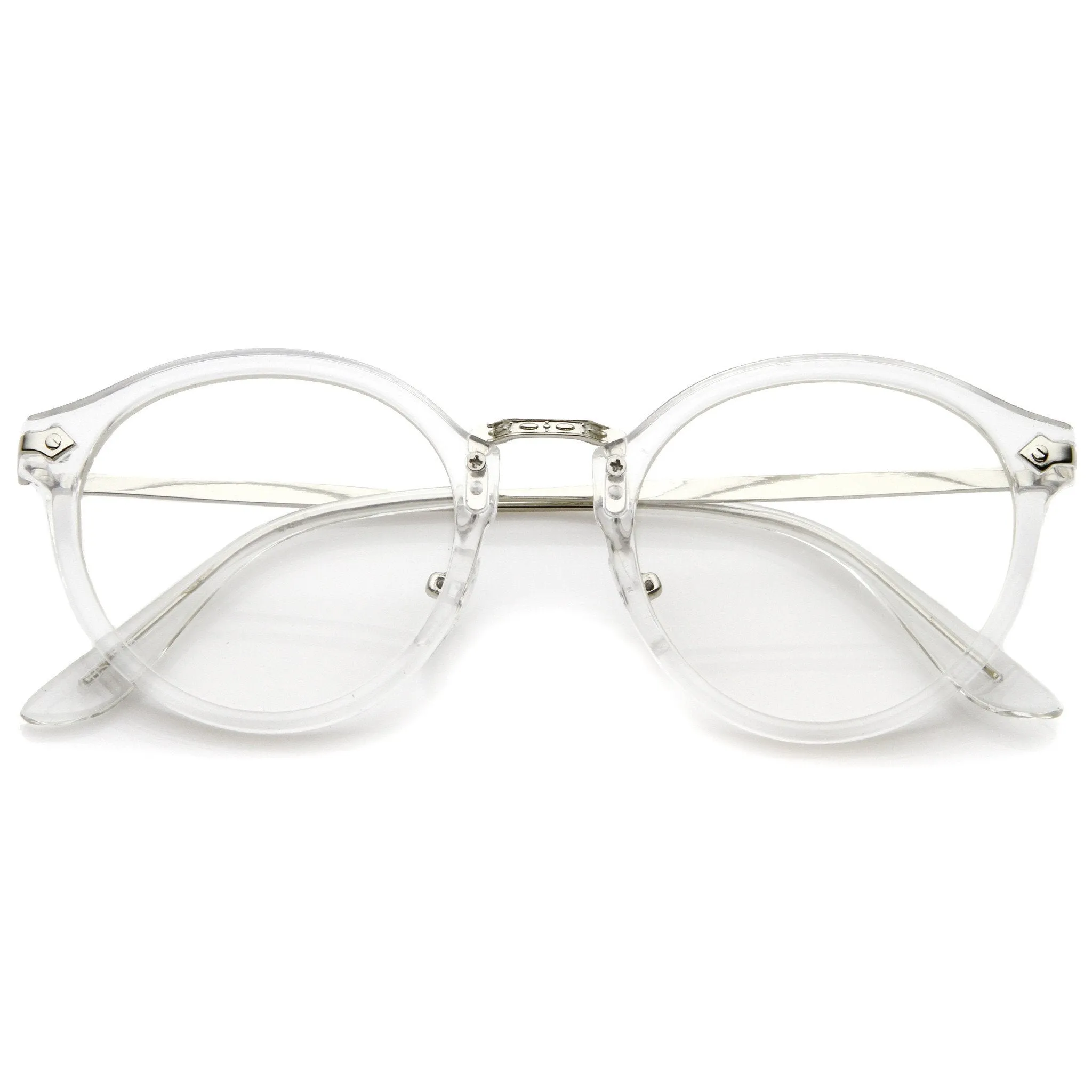 Ornate Engraved Vintage Dapper Clear Lens Glasses