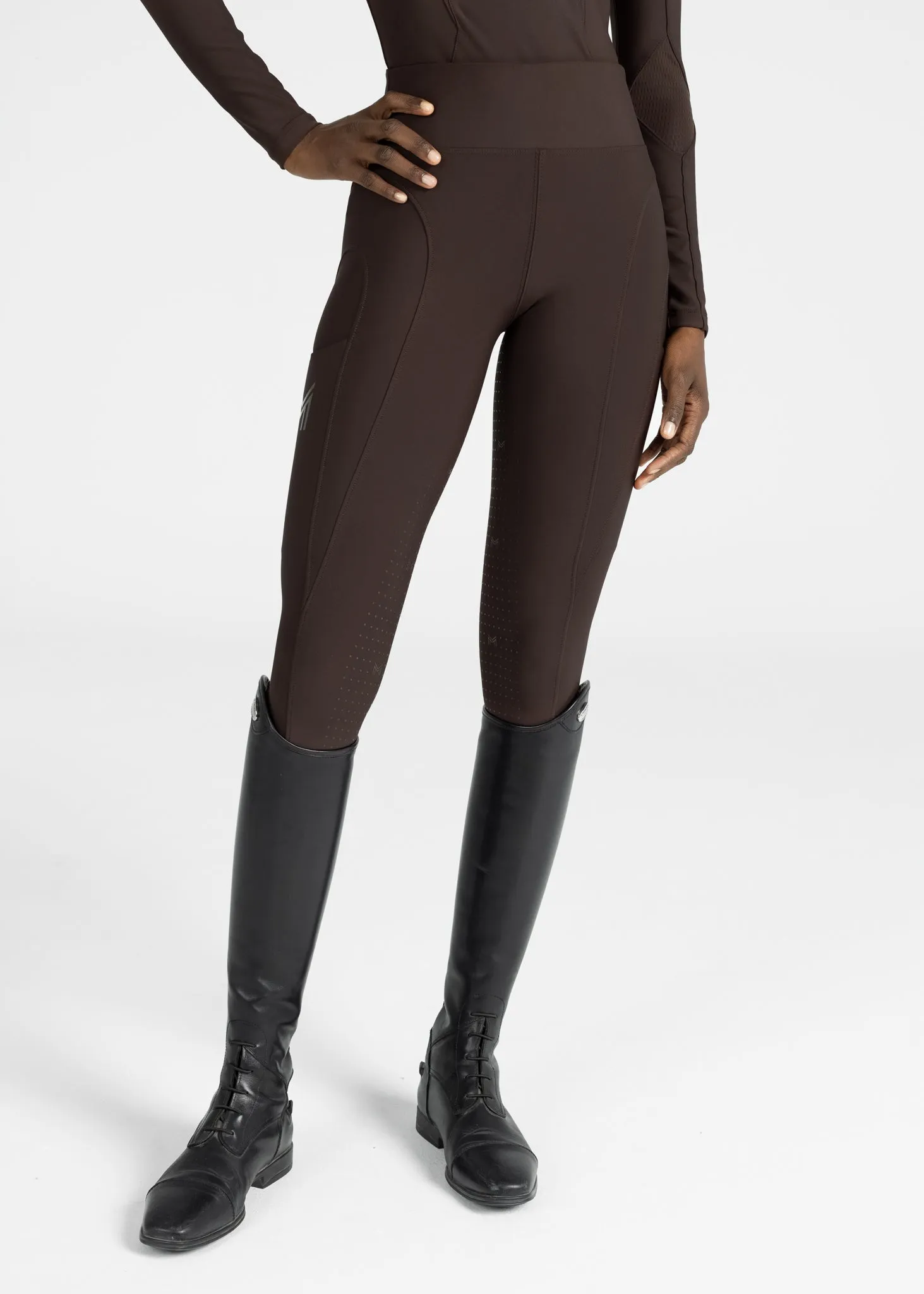 Outline Riding Leggings (Chocolate)