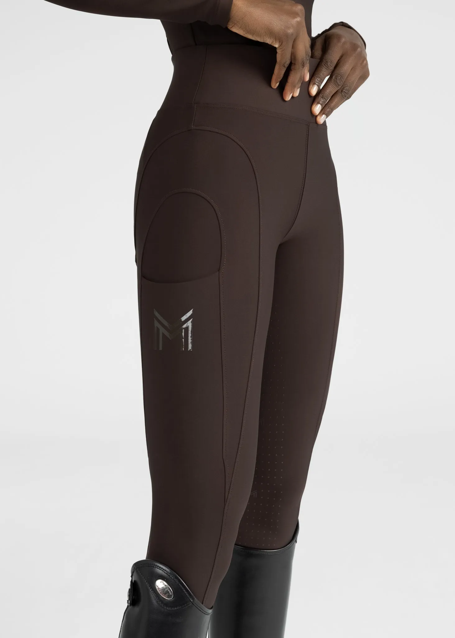 Outline Riding Leggings (Chocolate)