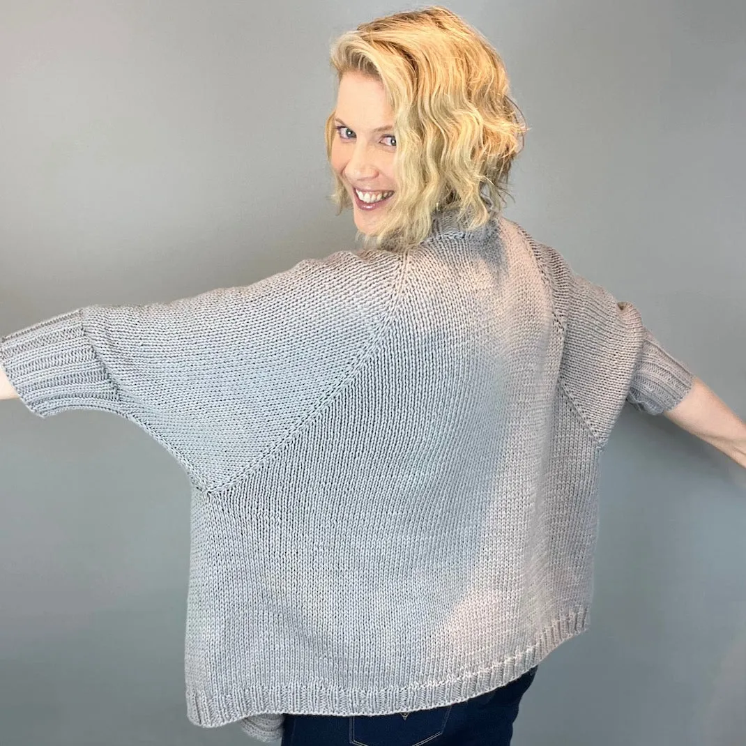 Oversized Shawl Collar Seamless Cardigan Knitting Kit | Stacy Charles Patti & Knitting Pattern (#351)