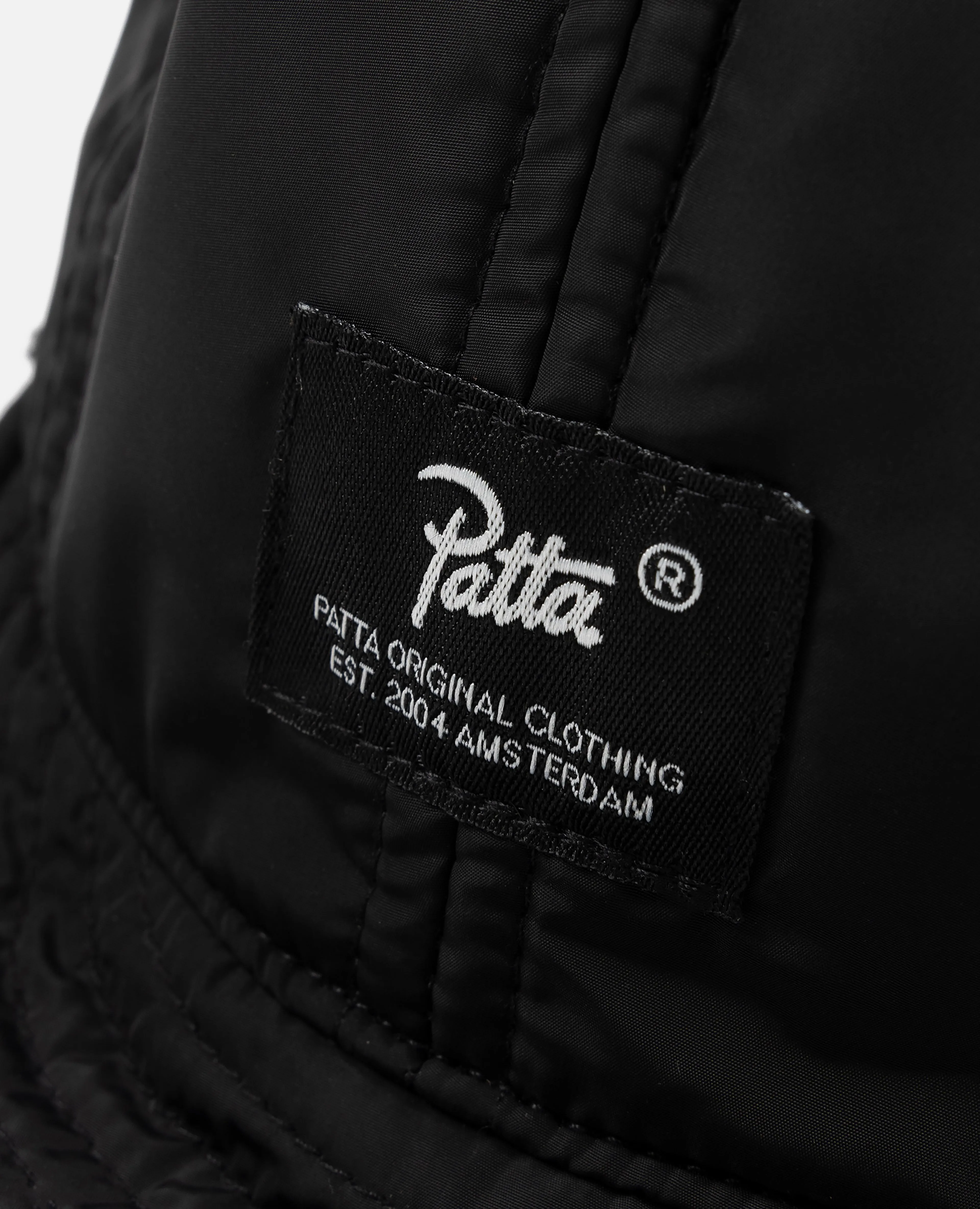 Patta Reversible Flap Cap (Black/Black)