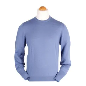 Peter Scott Ballater Crew Neck Merino Jumper - Lagoon