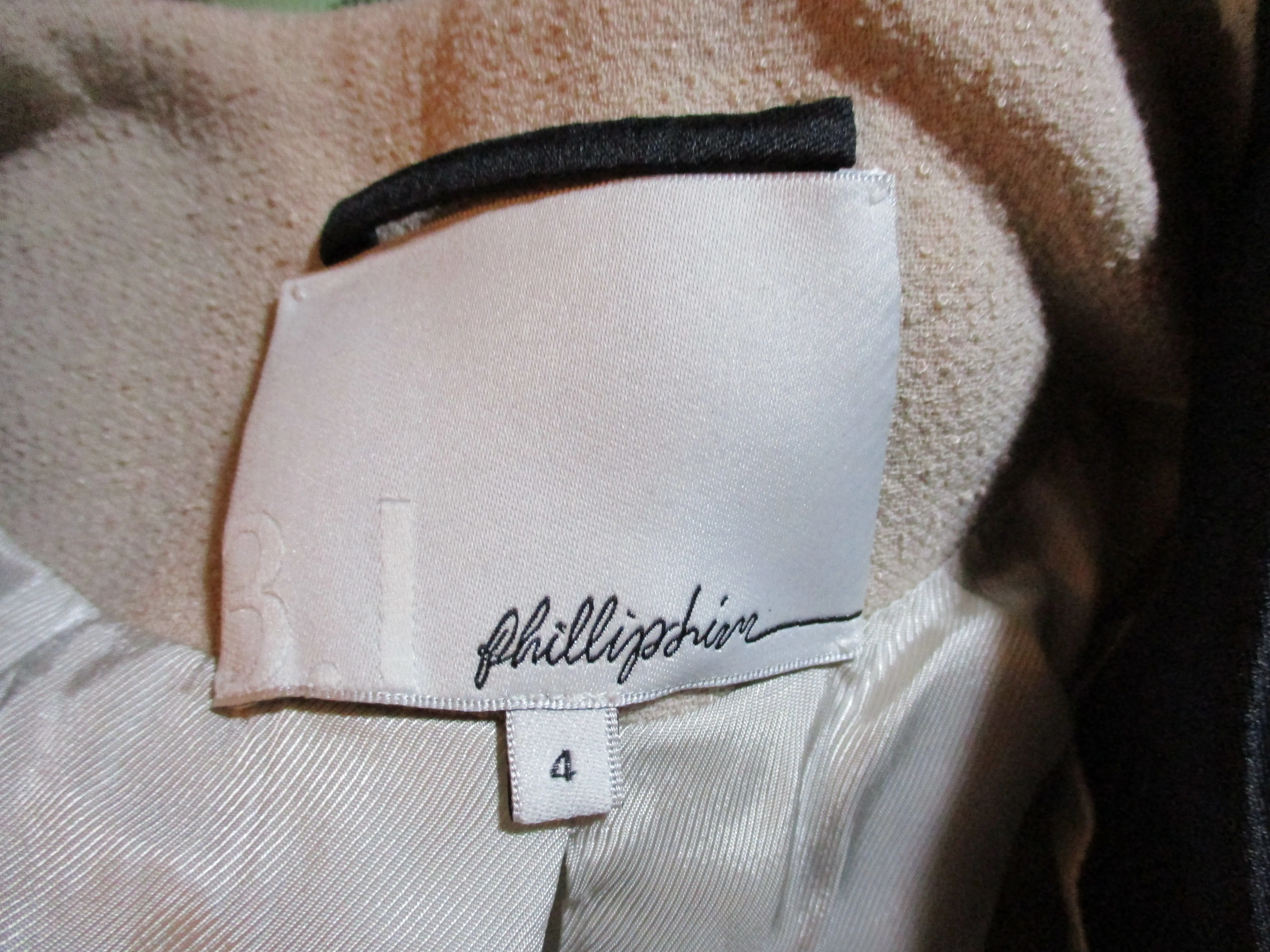 PHILLIP LIM blazer jacket coat 4 TAN BEIGE BLACK formal party