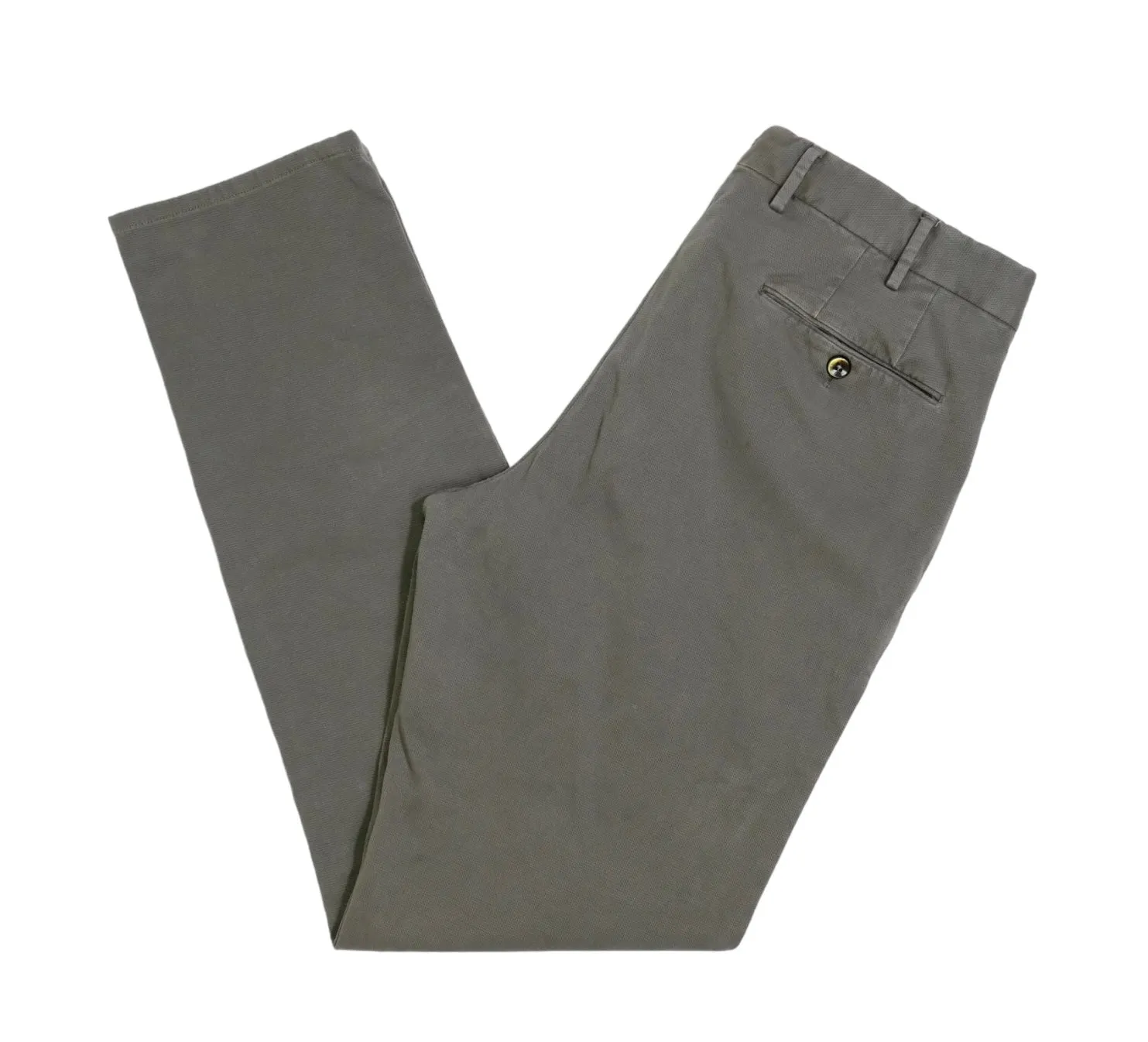 PT01 - Olive Mid-Rise Cotton Chinos 48