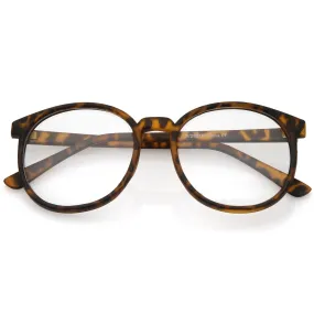 Retro Indie Dapper Round P3 Clear Lens Glasses