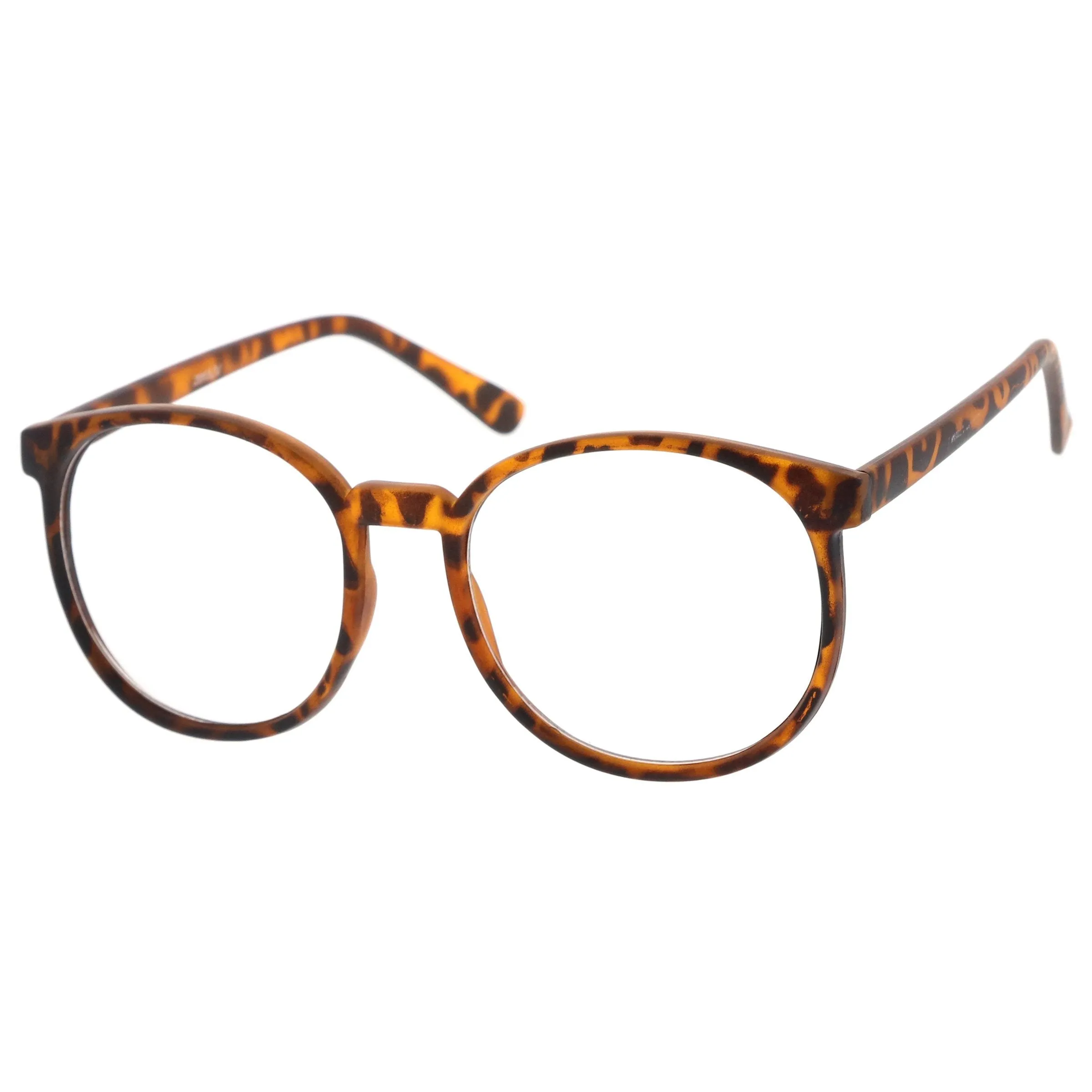 Retro Indie Dapper Round P3 Clear Lens Glasses