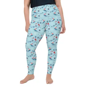 Sailing Boats Plus Size Leggings