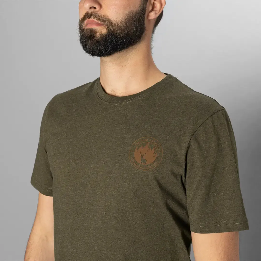 Saker T-Shirt - Pine Green Melange by Seeland