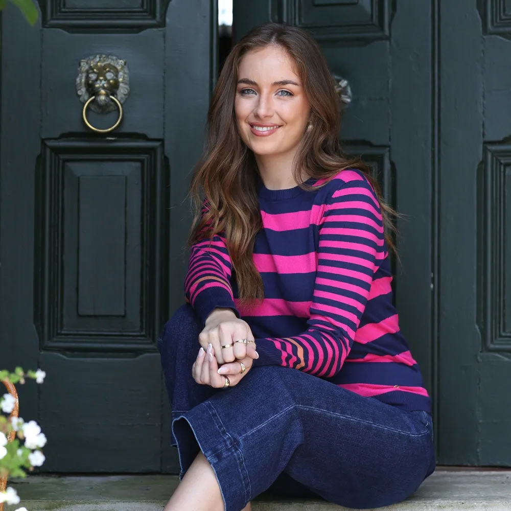 SAMANTHA JUMPER (NAVY/PINK)