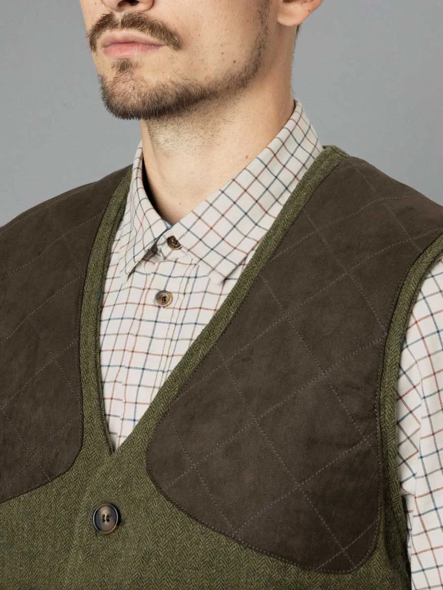 SEELAND Hillside Shooting Waistcoat - Mens - Moss Green